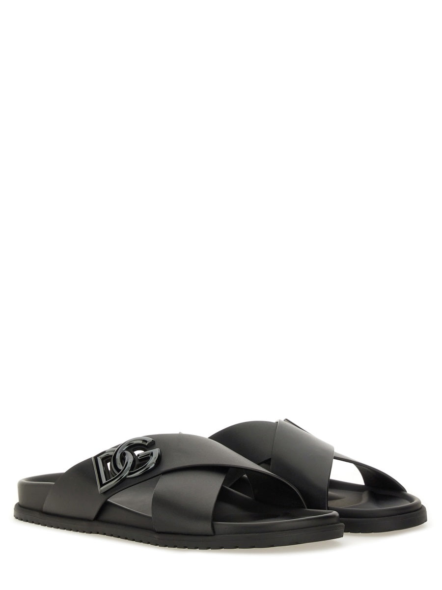 Dolce & Gabbana Men Calfskin Sandal