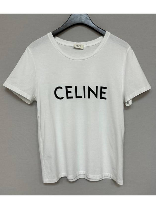 CELINE Logo Classic Cotton Short Sleeve Tee