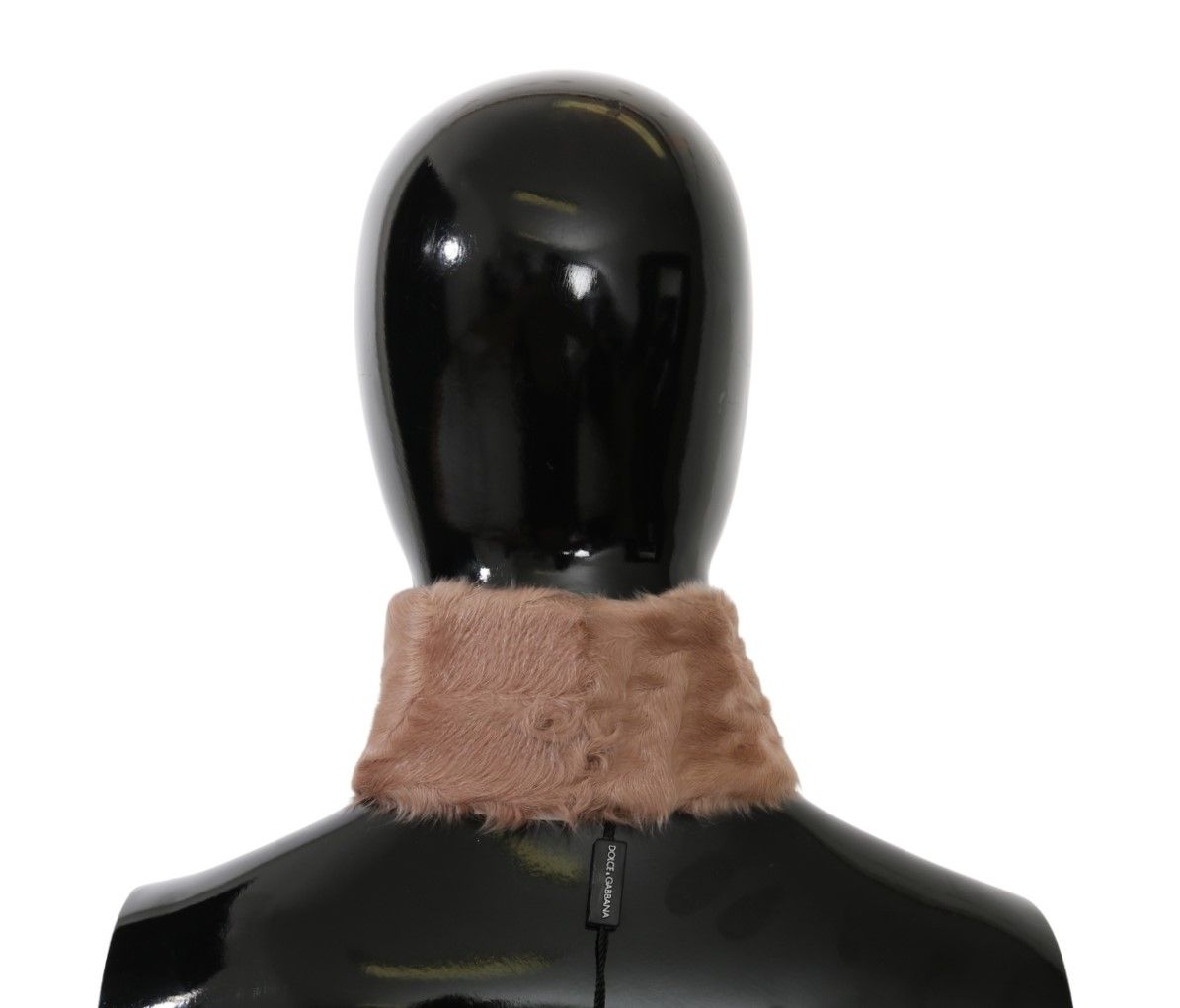 Dolce & Gabbana Beige Fur Neck Collar Lambskin Women's Scarf