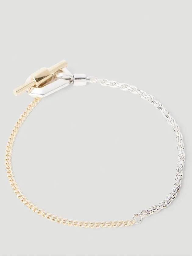Bottega Veneta Facet Chain Bracelet Silver Gold