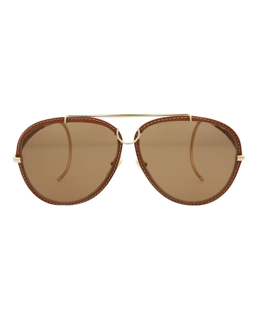 Aviator-Style Metal Sunglasses