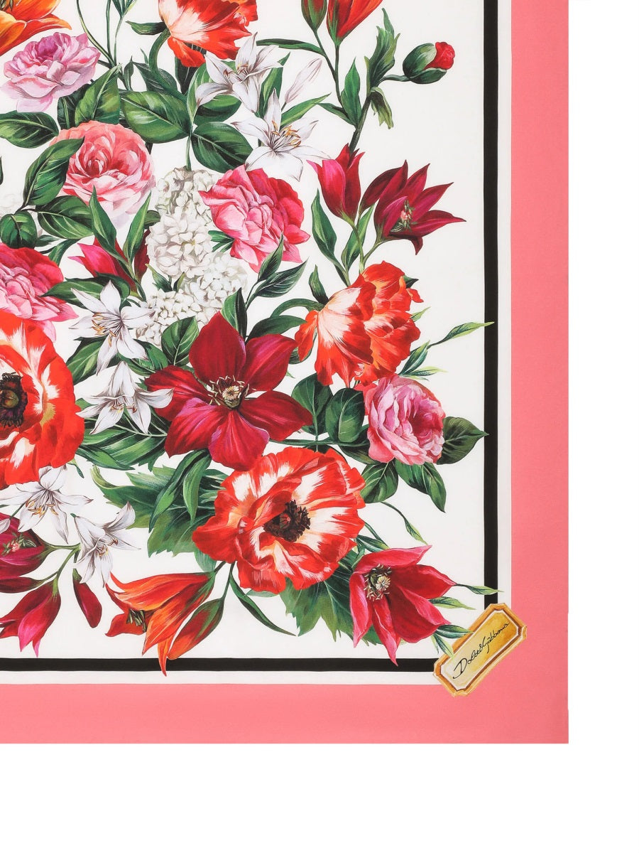 Dolce & Gabbana Women Silk Twill Floral Print Scarf
