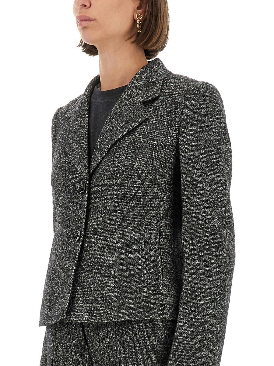 Dolce & Gabbana Women Single-Breasted Jacket In Wool Blend Dot