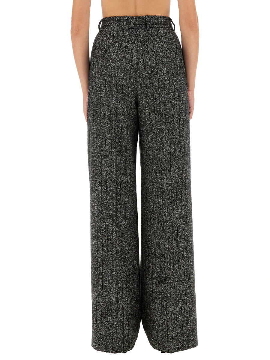 Dolce & Gabbana Women Striped Wool Pants