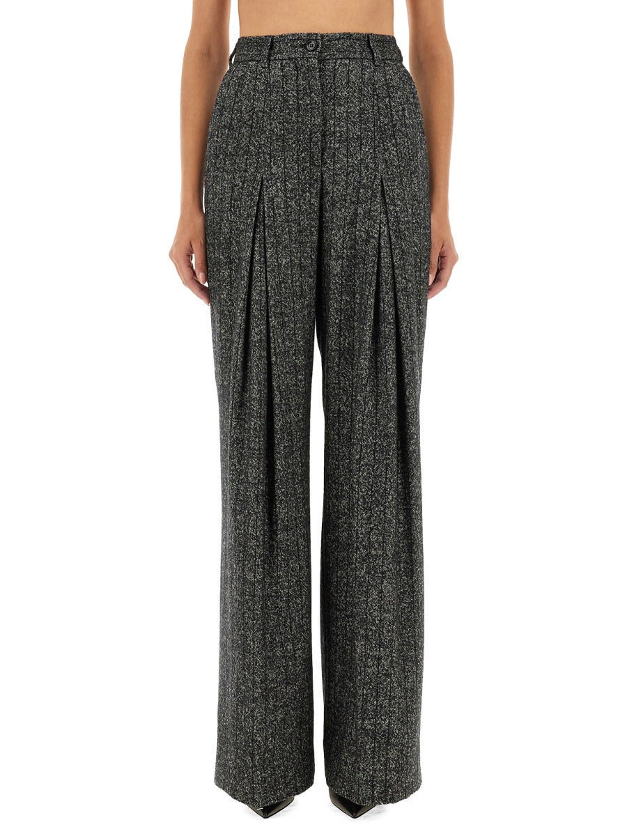 Dolce & Gabbana Women Striped Wool Pants
