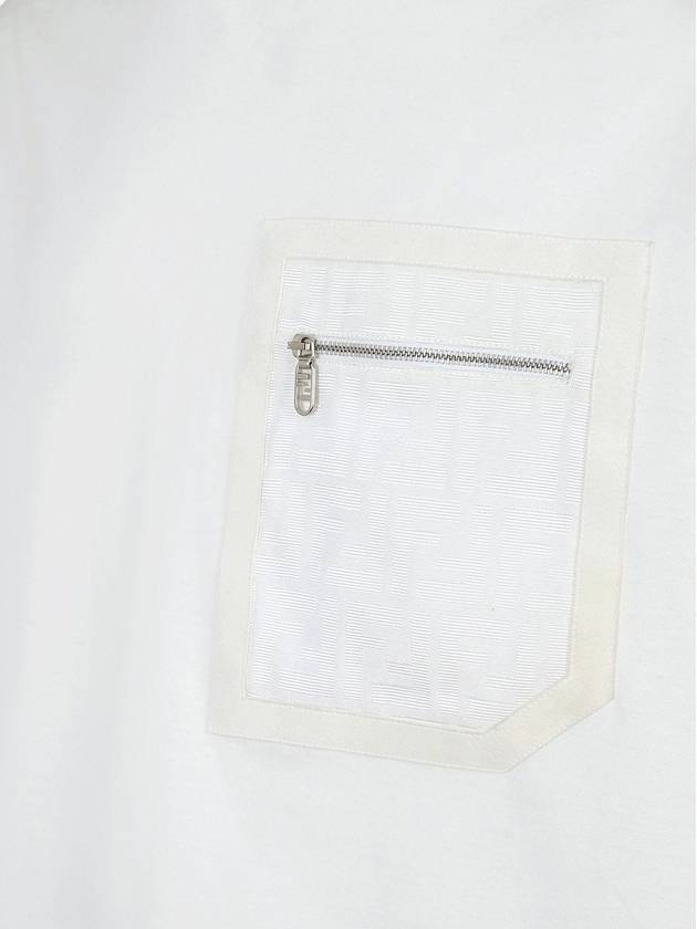 Fendi FF Logo Pocket Short Sleeve T-Shirt White
