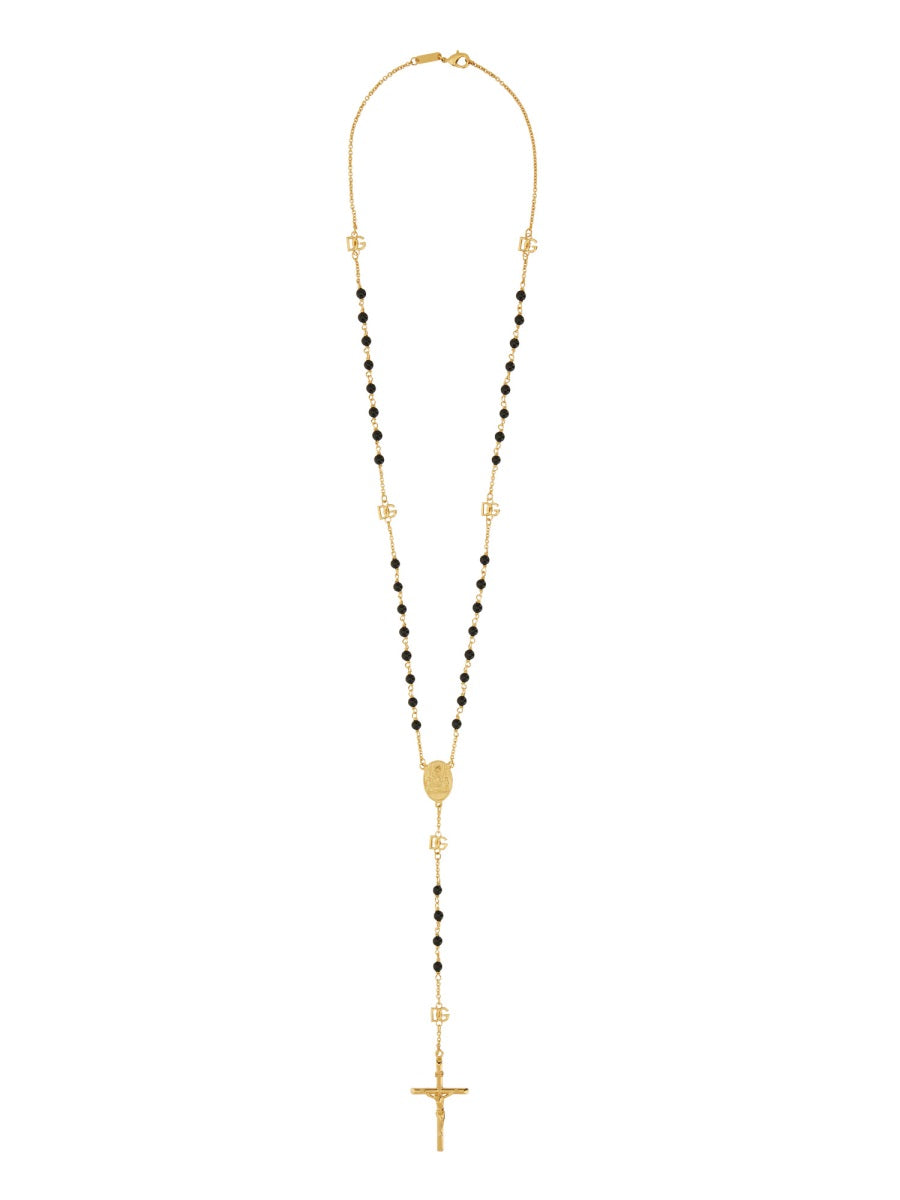 Dolce & Gabbana Women Rosary Necklace With Natural Stones