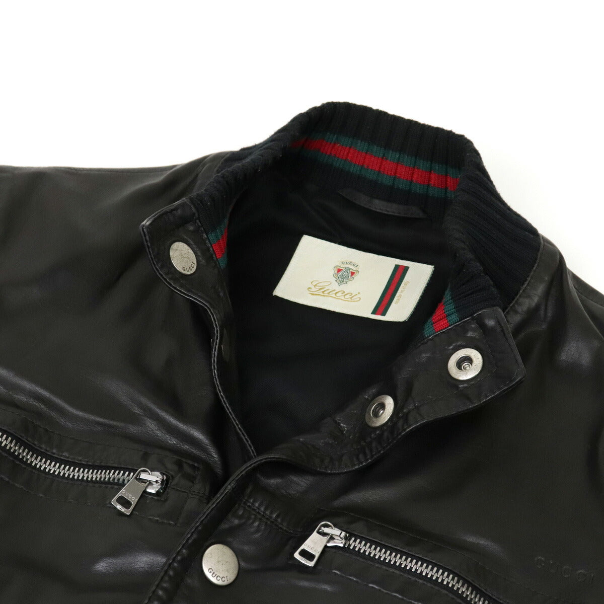 Gucci Shearling Line Leather Jacket 238248