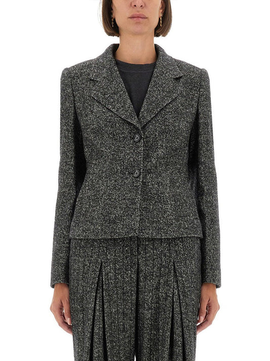 Dolce & Gabbana Women Single-Breasted Jacket In Wool Blend Dot