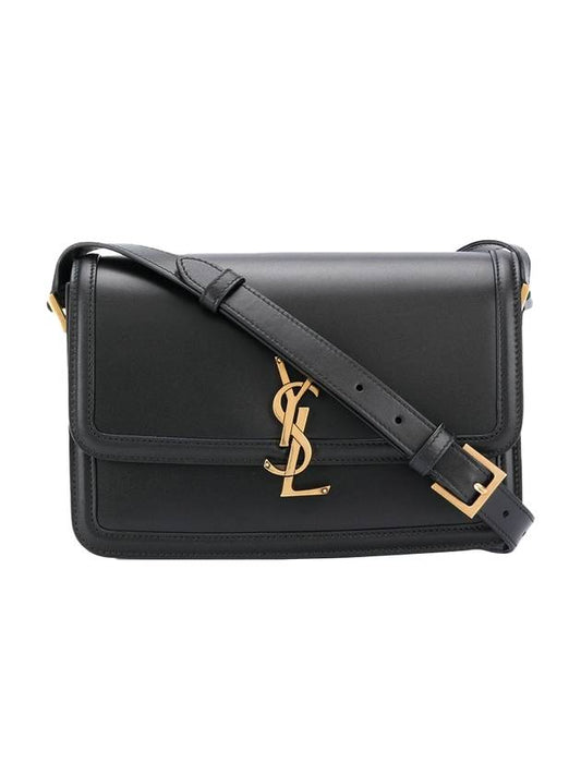 Saint Laurent Solferino Medium Calfskin Leather Cross Bag Black