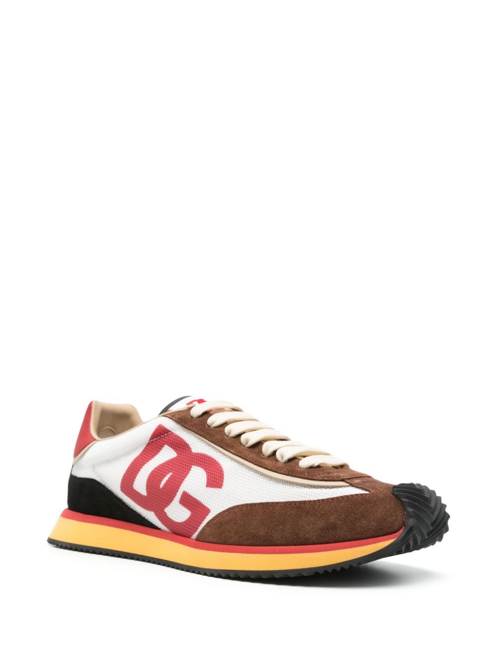 Dolce & Gabbana Men Mesh And Suede Dg Cushion Sneakers