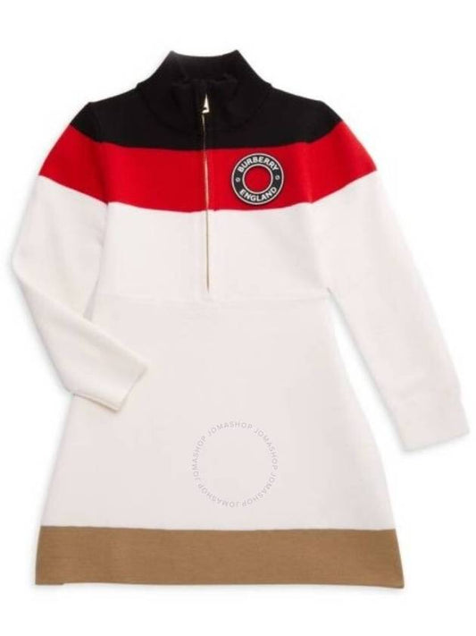 Burberry Burberry Girls Baile Icon Wool Blend Sweater Dress, Size 18M