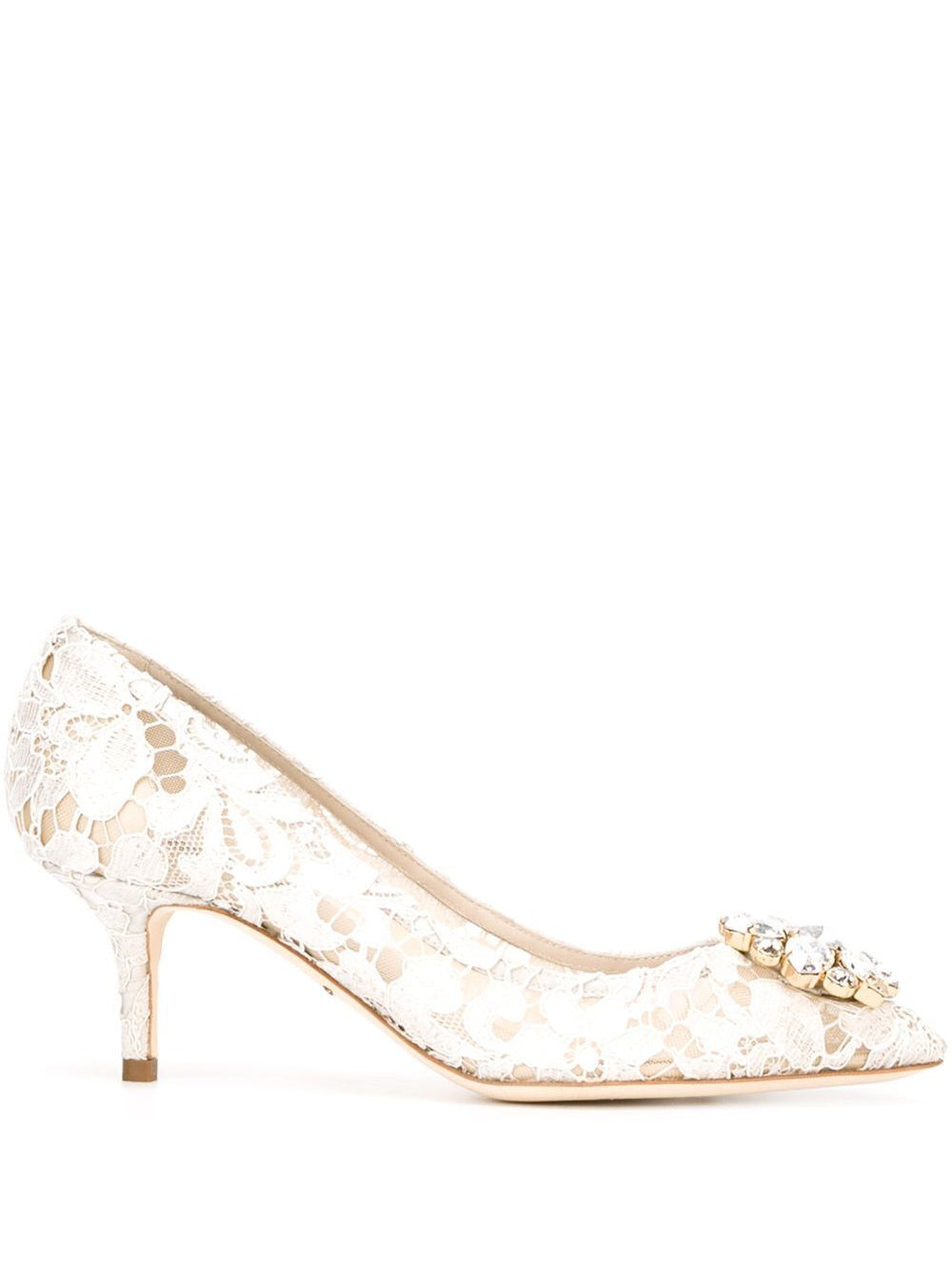 Dolce & Gabbana Women Lace Rainbow Pumps With Brooch Detailing