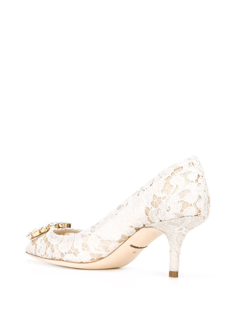Dolce & Gabbana Women Lace Rainbow Pumps With Brooch Detailing