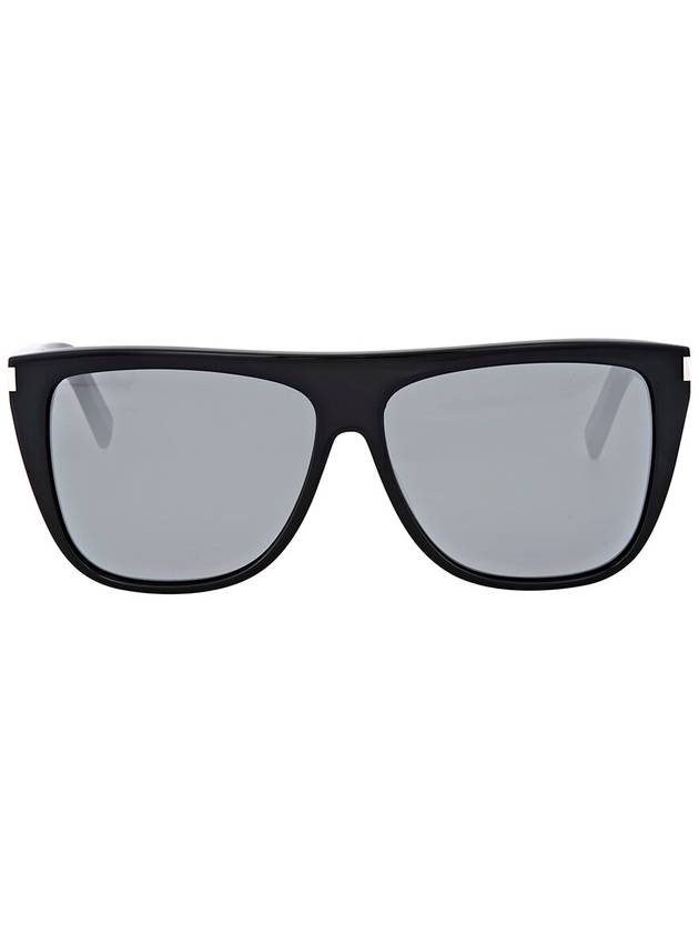 Saint Laurent Saint Laurent Grey Mirror Rectangular Unisex Sunglasses SL 1 001 59
