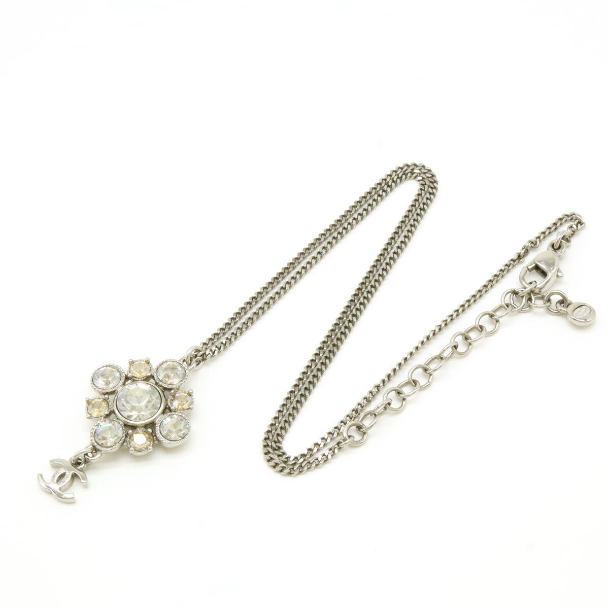 Chanel Coco Mark Rhinestone Necklace Pendant