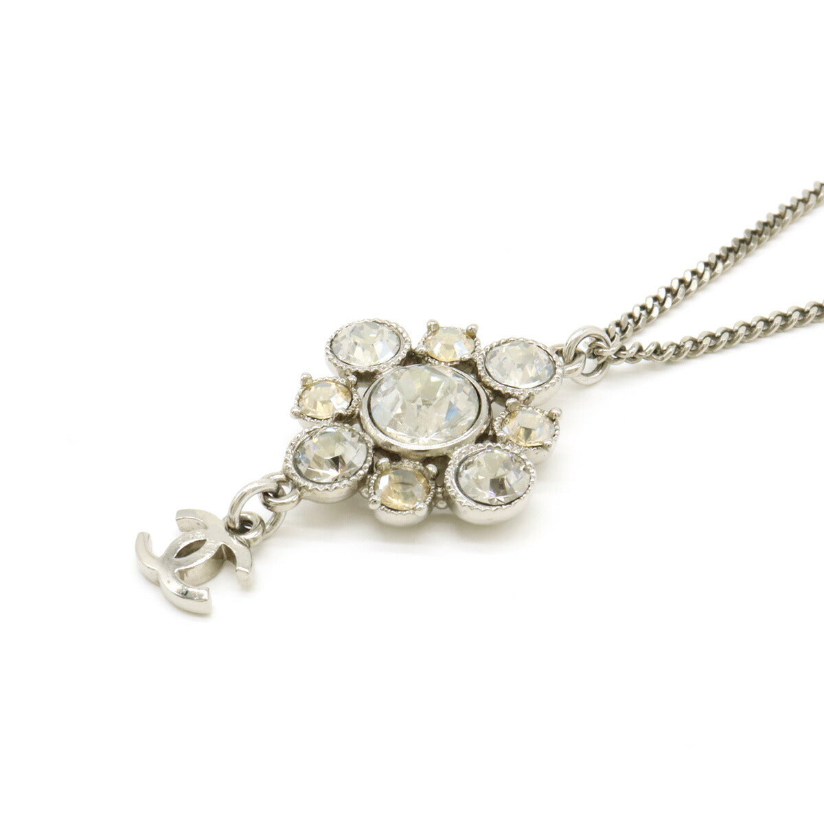 Chanel Coco Mark Rhinestone Necklace Pendant