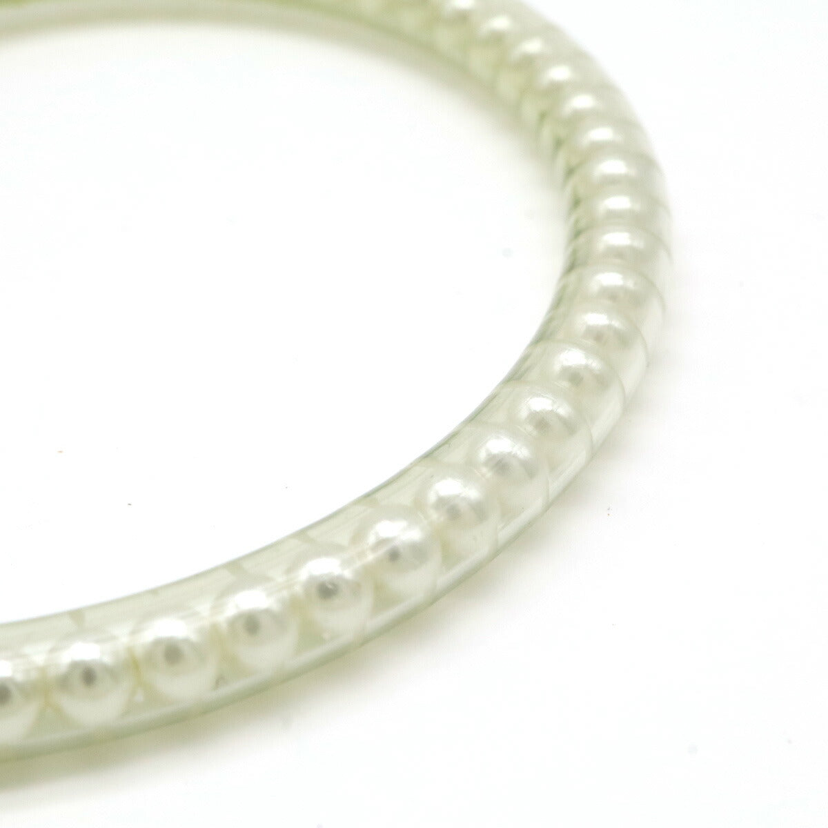 Chanel Tube Bracelet Fake Pearl Vinyl Gold