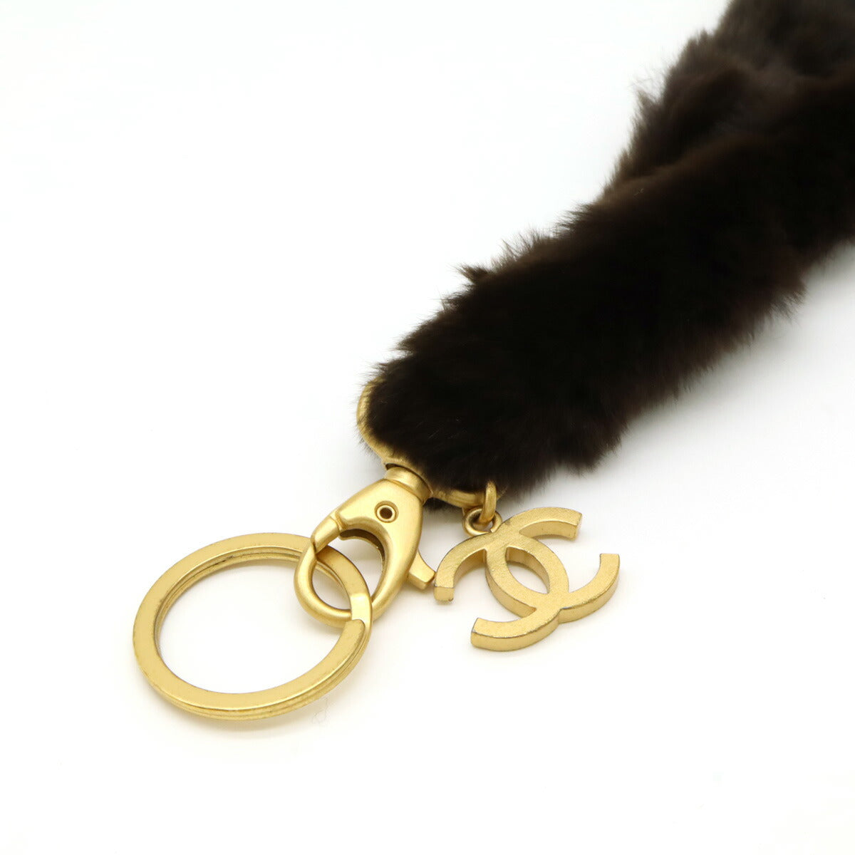 Chanel Weasel Fur Neck Strap Dark Brown