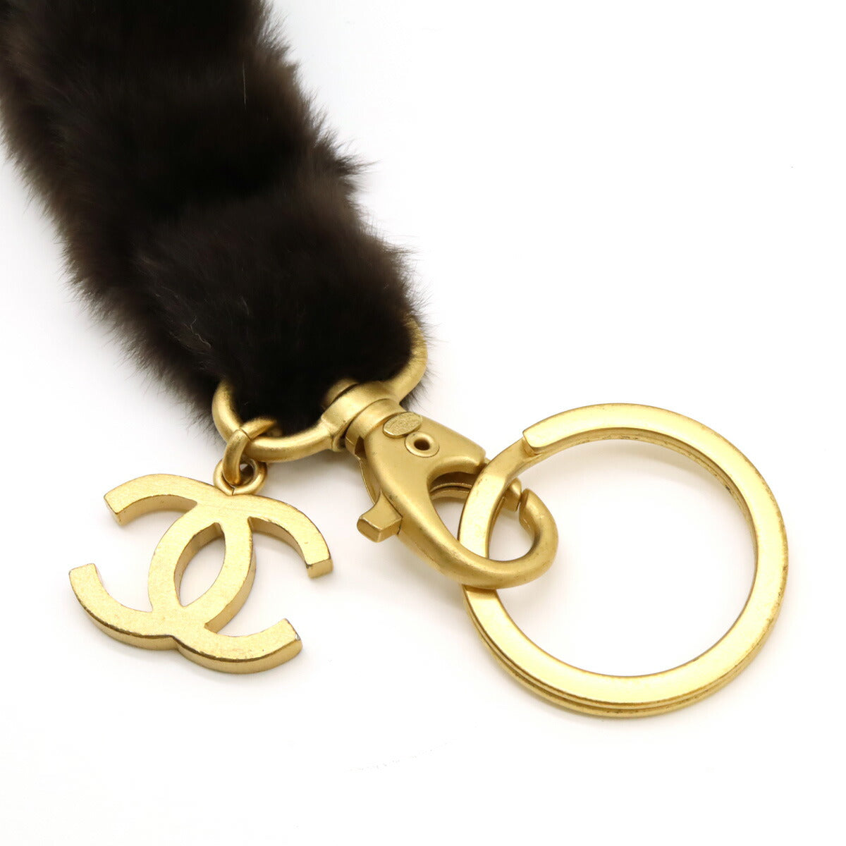 Chanel Weasel Fur Neck Strap Dark Brown