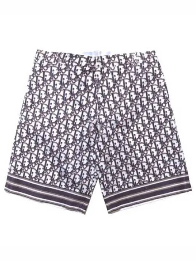 All Over Oblique Bermuda Shorts Purple Dior