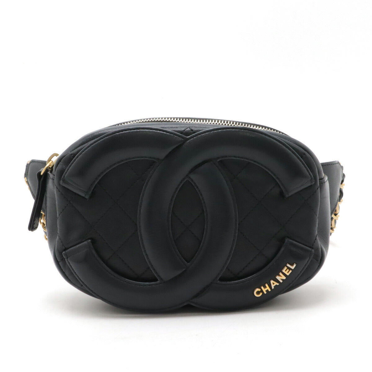 Chanel Leather Coco Mark Waist Pouch