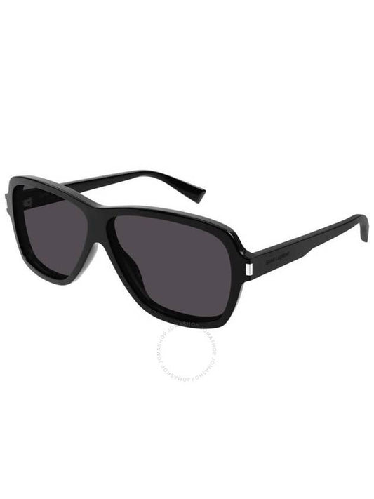 Saint Laurent Saint Laurent Dark Grey Square Men's Sunglasses SL 609 CAROLYN 001 62