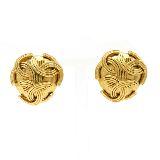 Chanel Triple Coco Mark Earrings Gold