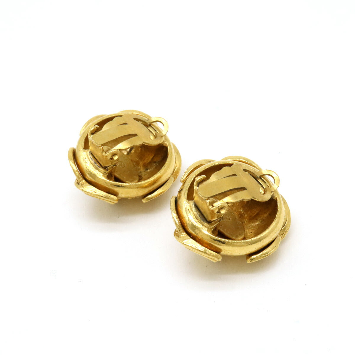 Chanel Triple Coco Mark Earrings Gold