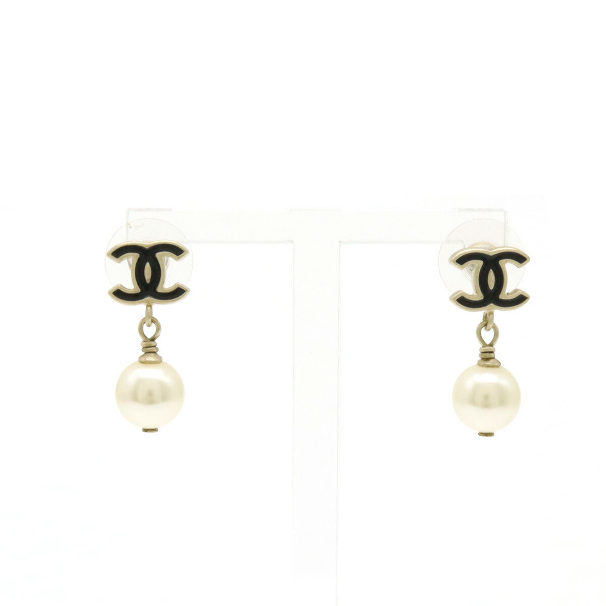 Chanel Coco Mark Swing Earrings Fake Pearl