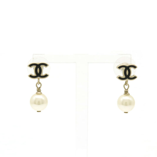 Chanel Coco Mark Swing Earrings Fake Pearl