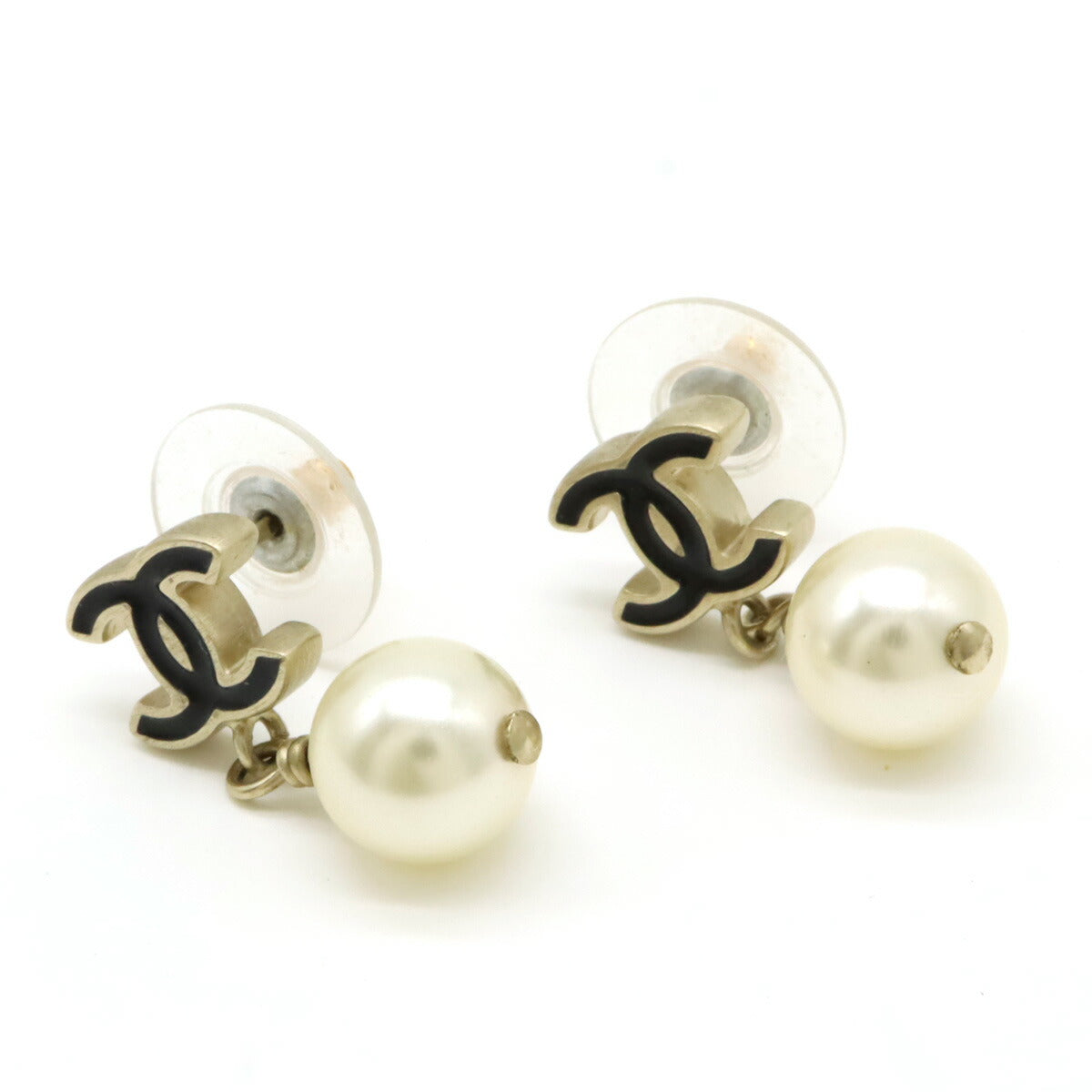 Chanel Coco Mark Swing Earrings Fake Pearl