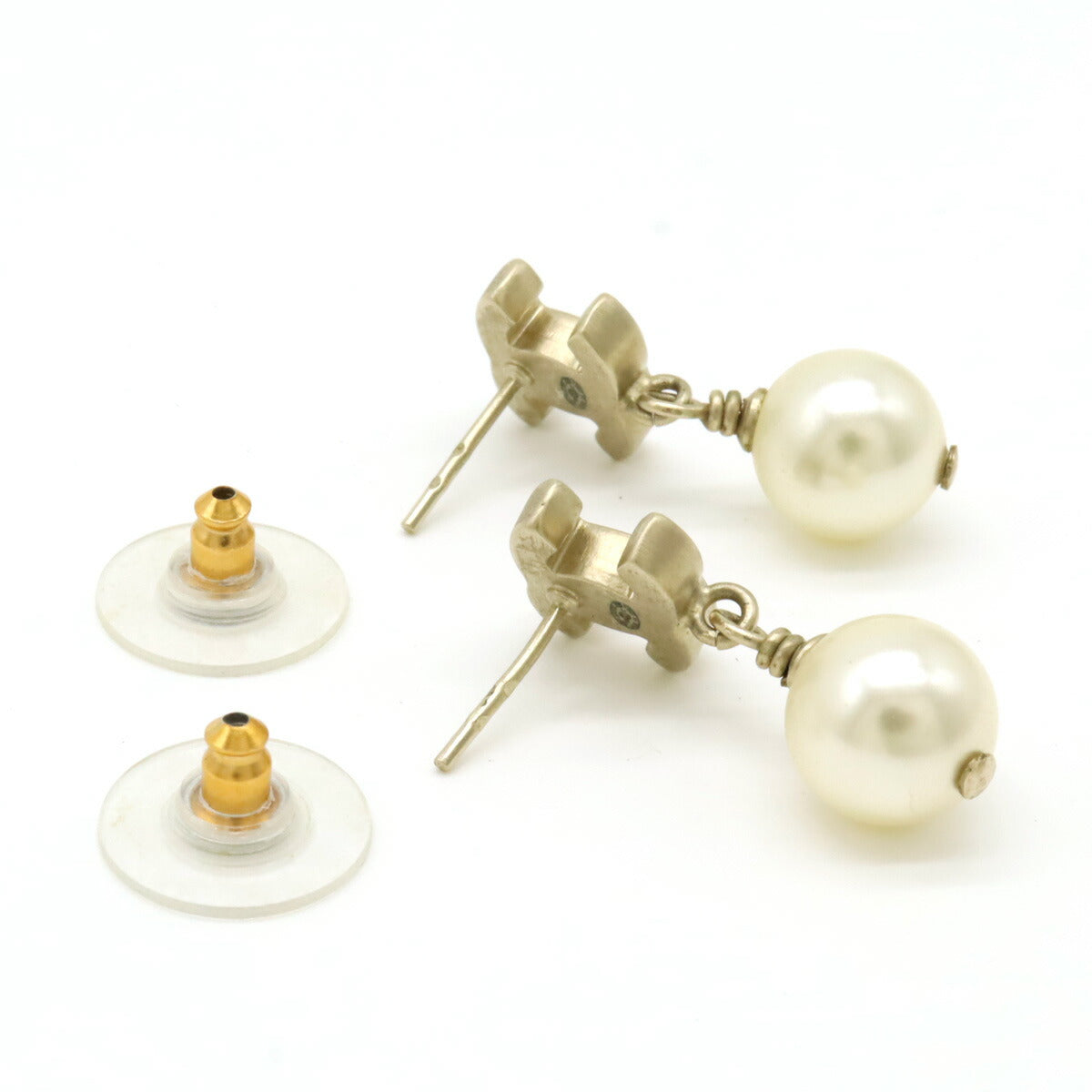 Chanel Coco Mark Swing Earrings Fake Pearl