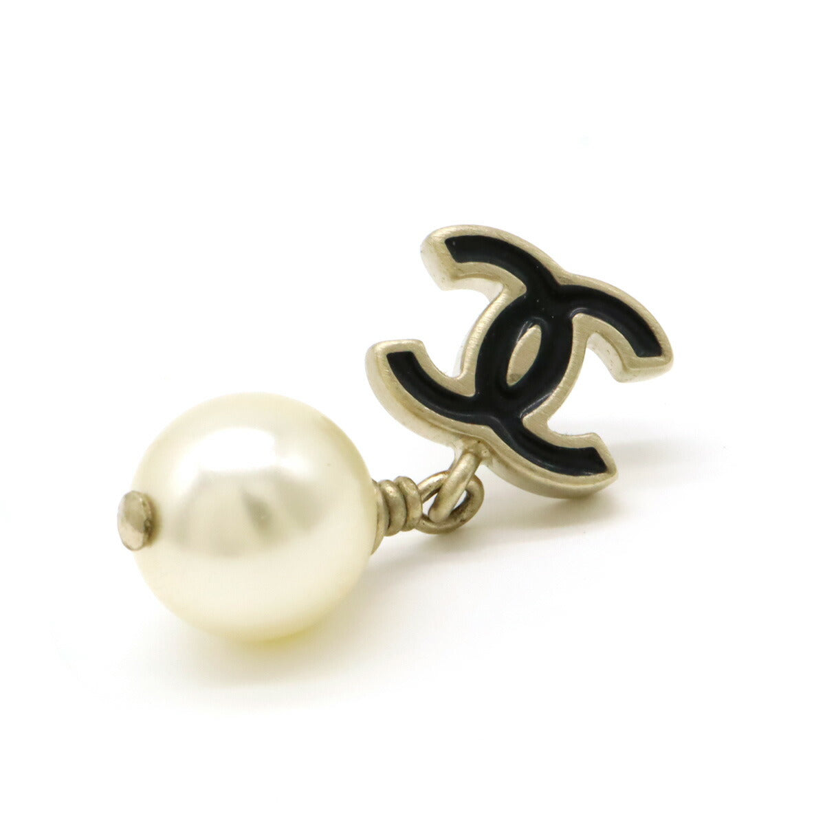 Chanel Coco Mark Swing Earrings Fake Pearl