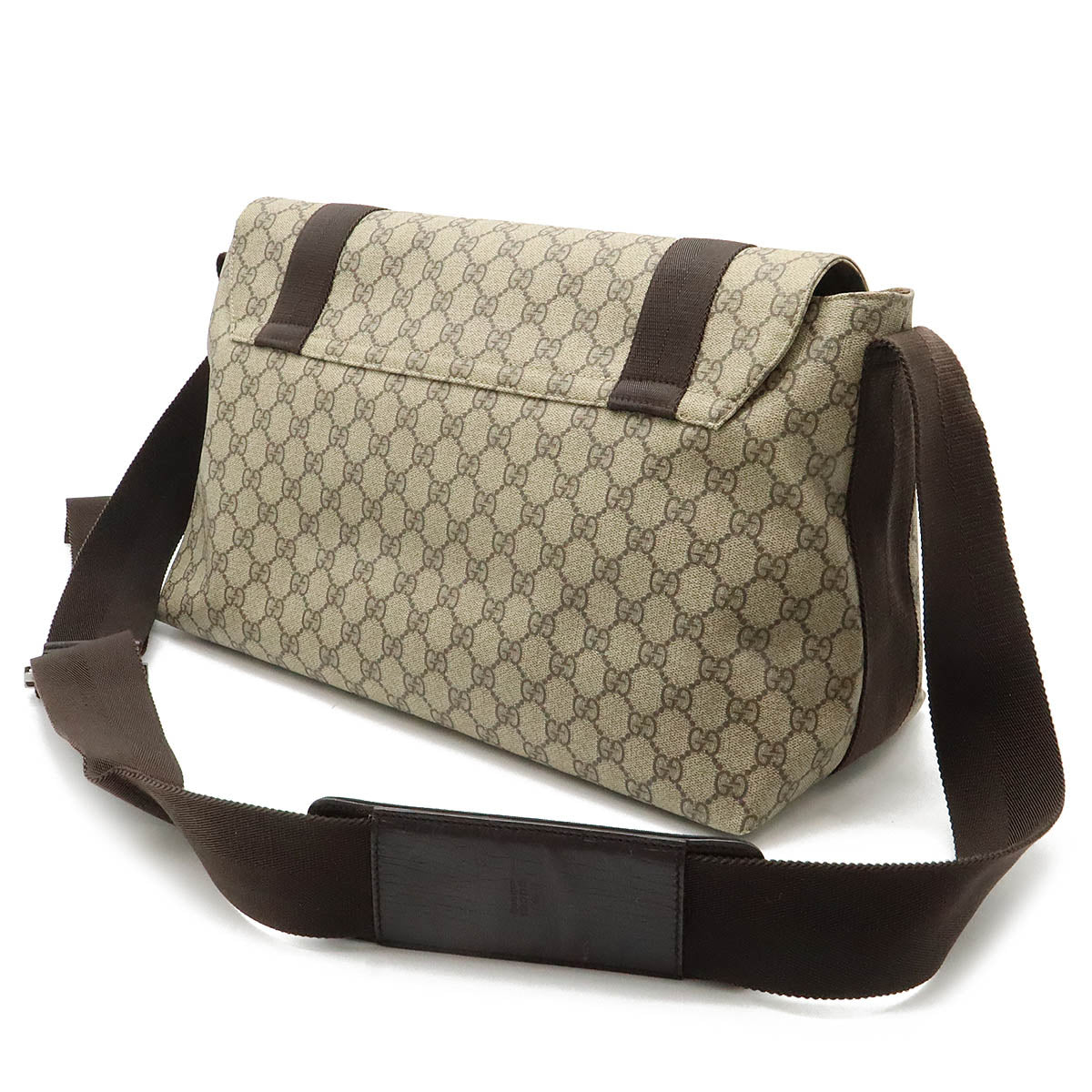 Gucci GG Plus PVC Leather Messenger Bag 122374
