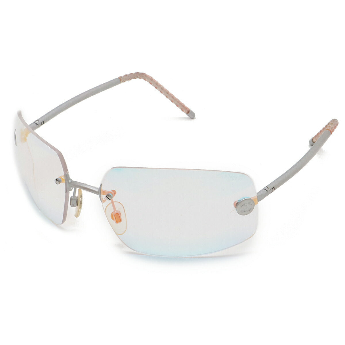 Chanel Sunglasses Aurora Lens Silver Clear Pink