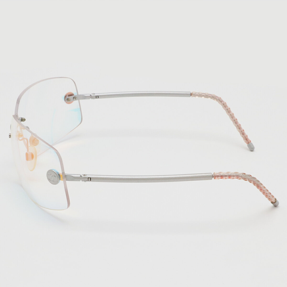 Chanel Sunglasses Aurora Lens Silver Clear Pink