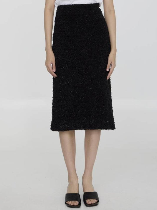 Balenciaga Tweed Midi Skirt