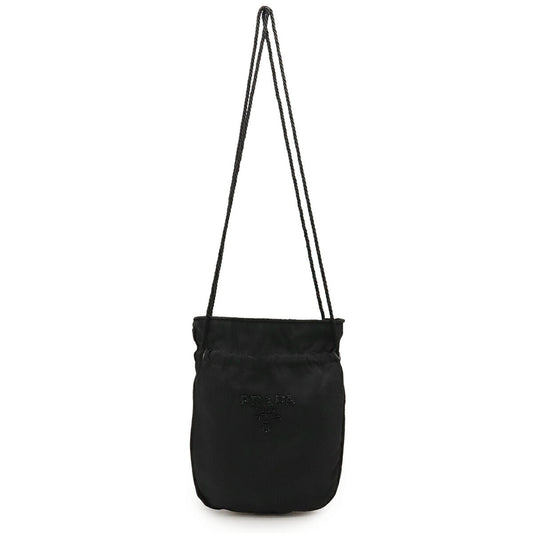 Prada Beads Logo Nylon Shoulder Bag
