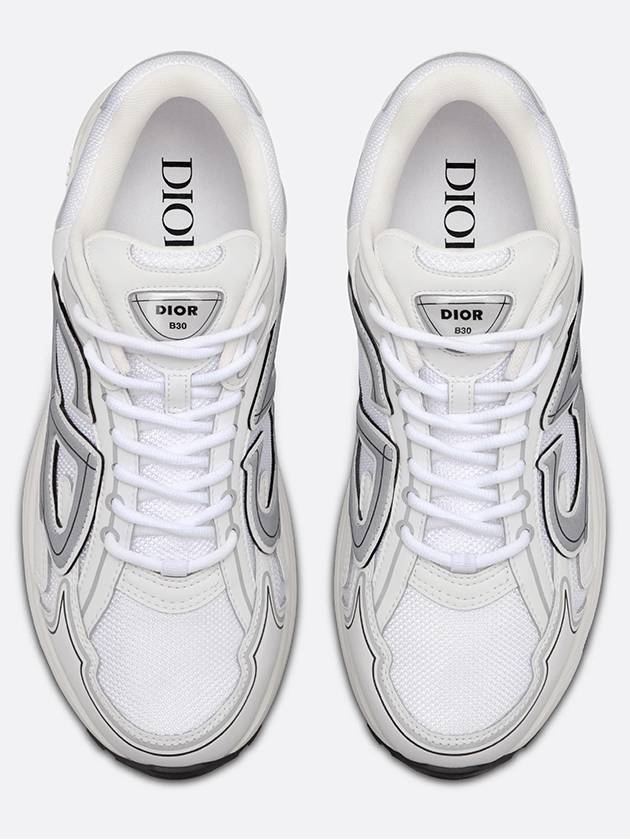 B30 Mesh Technical Fabric Low Top Sneakers White Dior