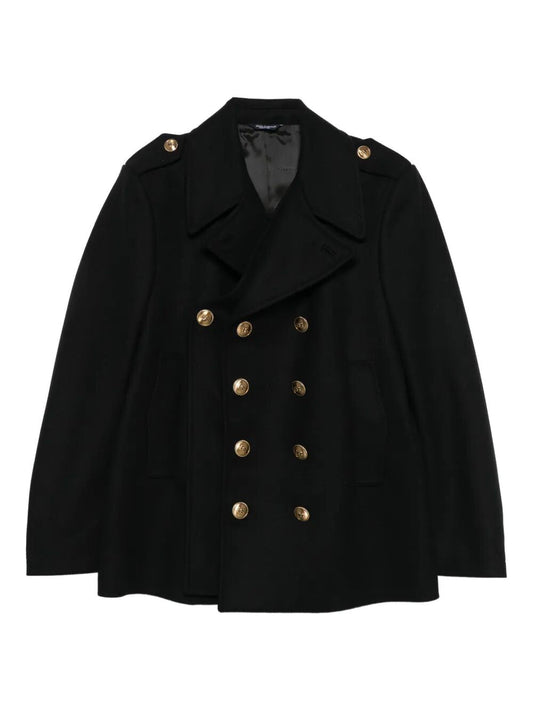 Dolce & Gabbana Men Double-Breasted Peacoat