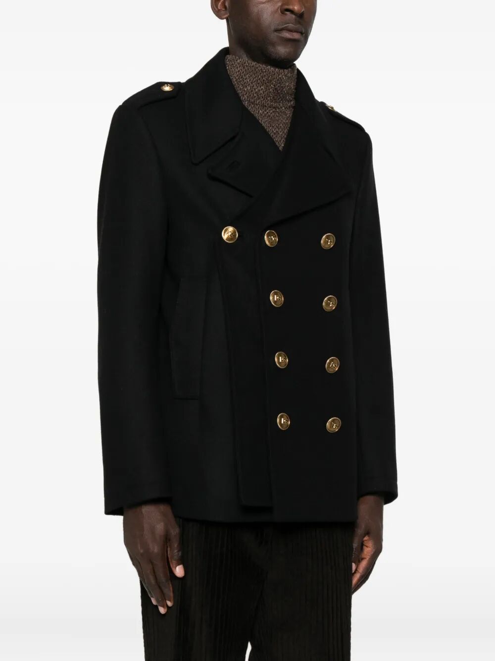 Dolce & Gabbana Men Double-Breasted Peacoat