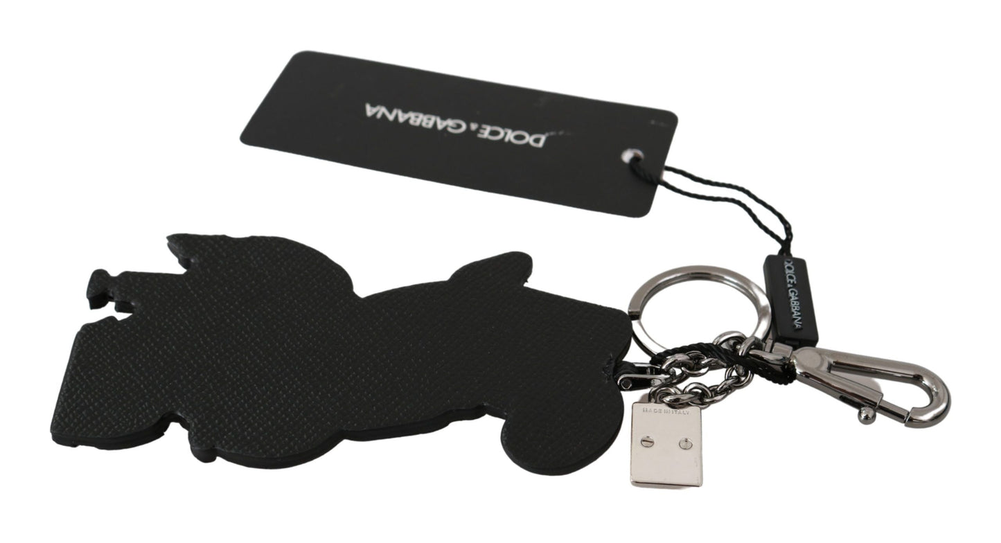 Dolce & Gabbana Leather Dominico Stefano SICILY WESTERN Badge Women's Keychain