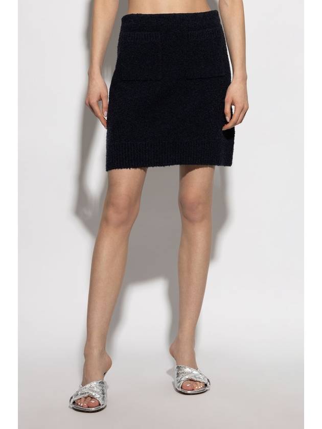 Bottega Veneta Bottega Veneta Skirt With Pockets, Women's, Navy Blue