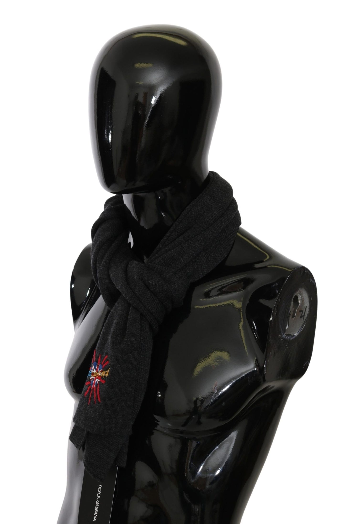 Dolce & Gabbana Gray #DGLovesLondon Wool Wrap Wool  Scarf