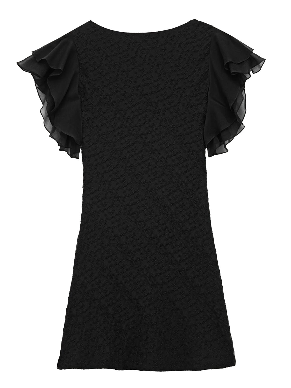 Saint Laurent Women Abito Con Scollo A V In Mussola Ricamata
