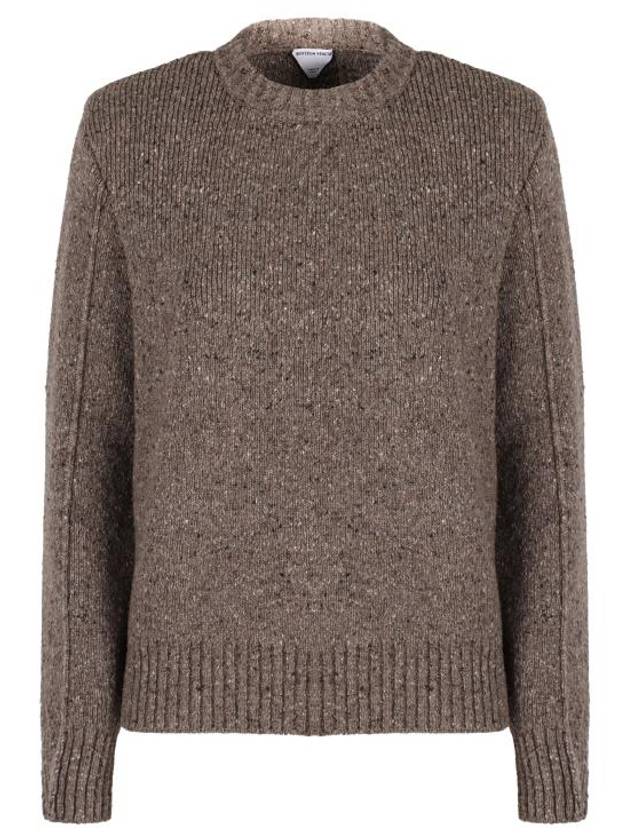 Bottega Veneta Veneta Crew Neck Knit Top Grey