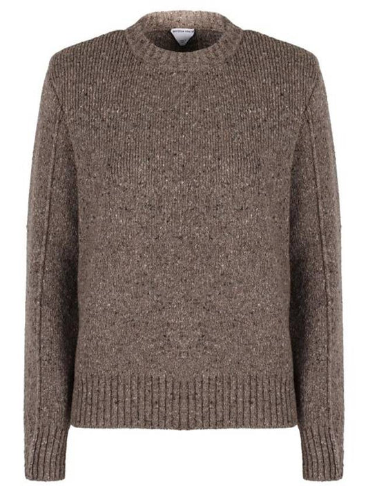 Bottega Veneta Veneta Crew Neck Knit Top Grey