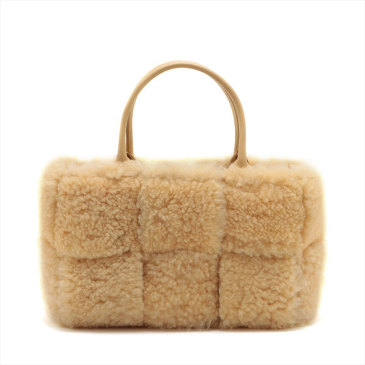 Bottega Veneta  Maxine Introduction The Alcohol Mouton  Leather 2WAY Tote Bag Yellow