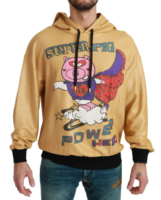Dolce & Gabbana Gold Pig of the Year Hooded Men's Sweater